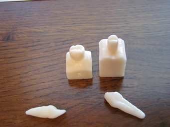 An example of carving teeth in dental school